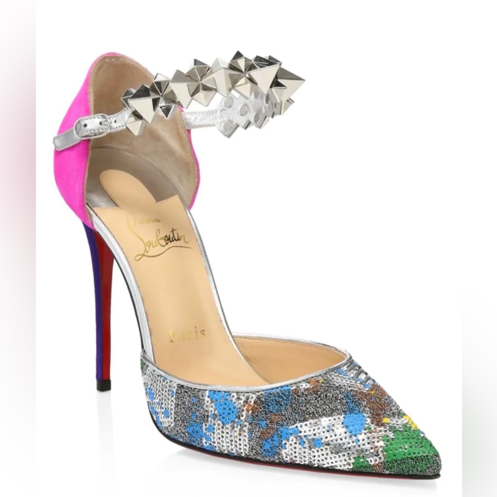 Christian Louboutin Planet Chic d’Orsay Embellished pumps - 7.5/37.5